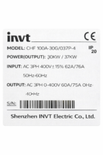INVT VFD 30/37KW - Image 3