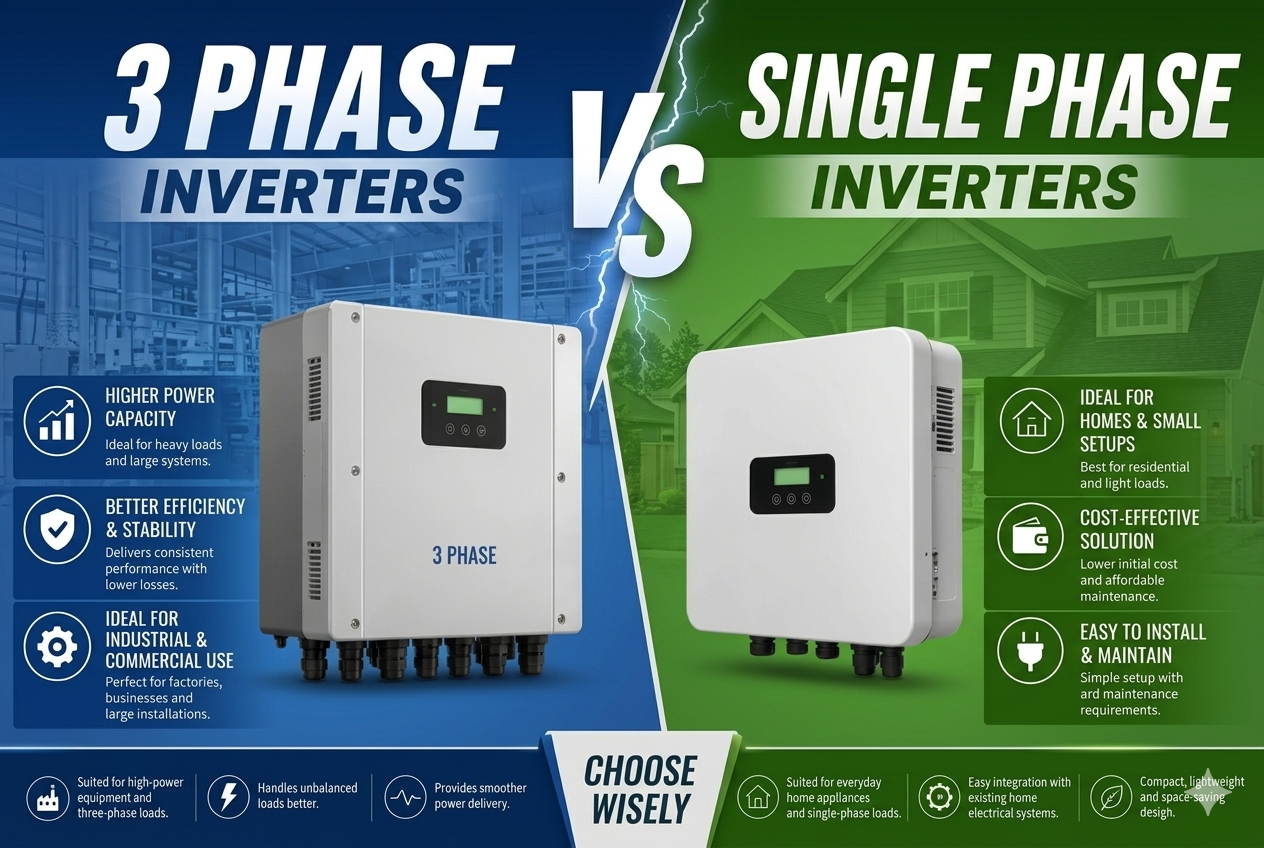 3 Phase vs Single Phase Inverters