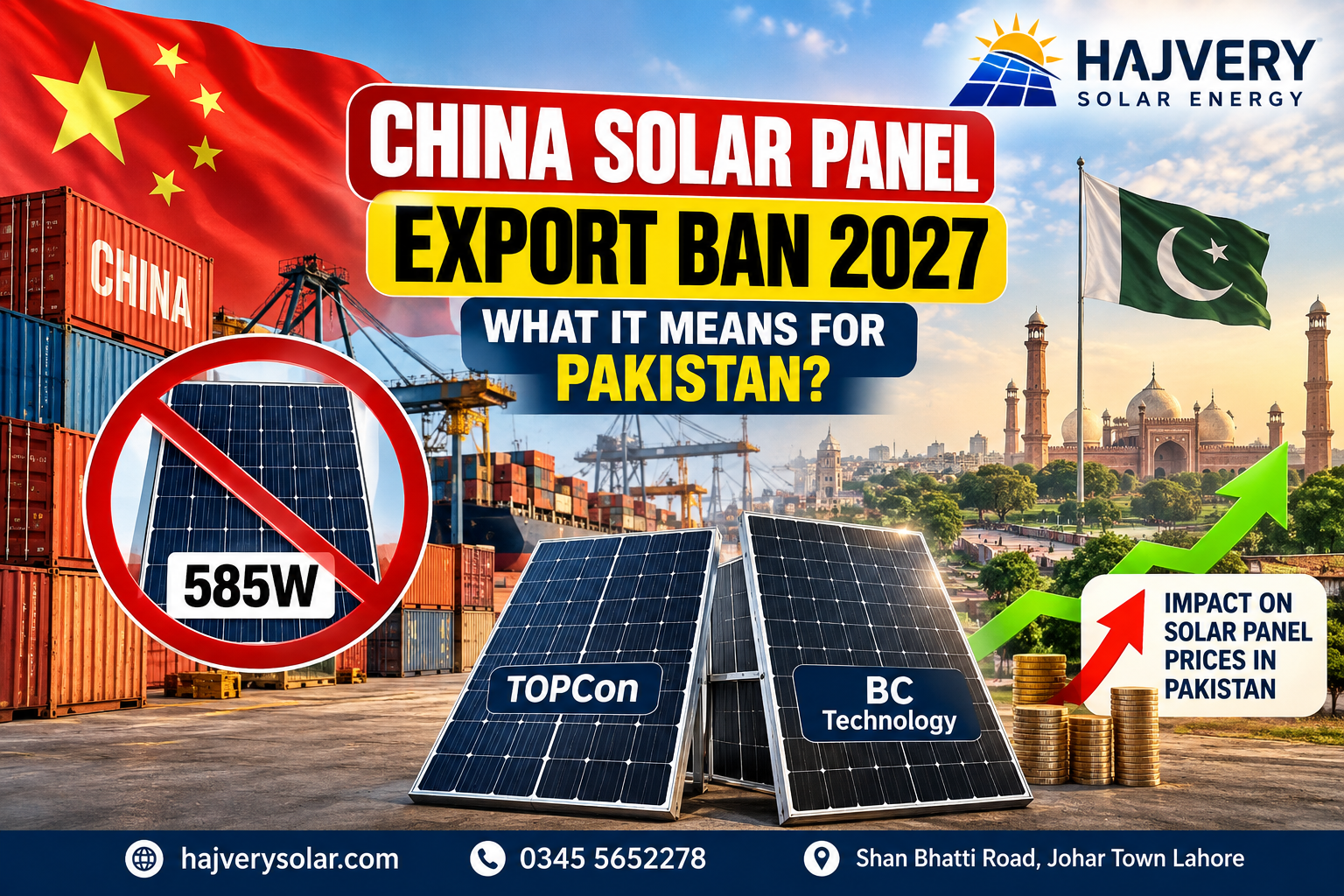 China solar panel export ban 2027 and its impact on Pakistan's TOPCon and BC solar panel market