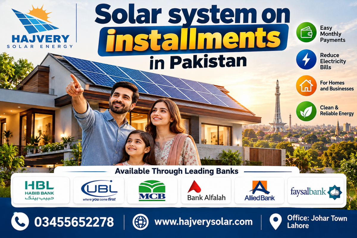 Solar system on installments in Pakistan through leading banks | Hajvery Solar Energy